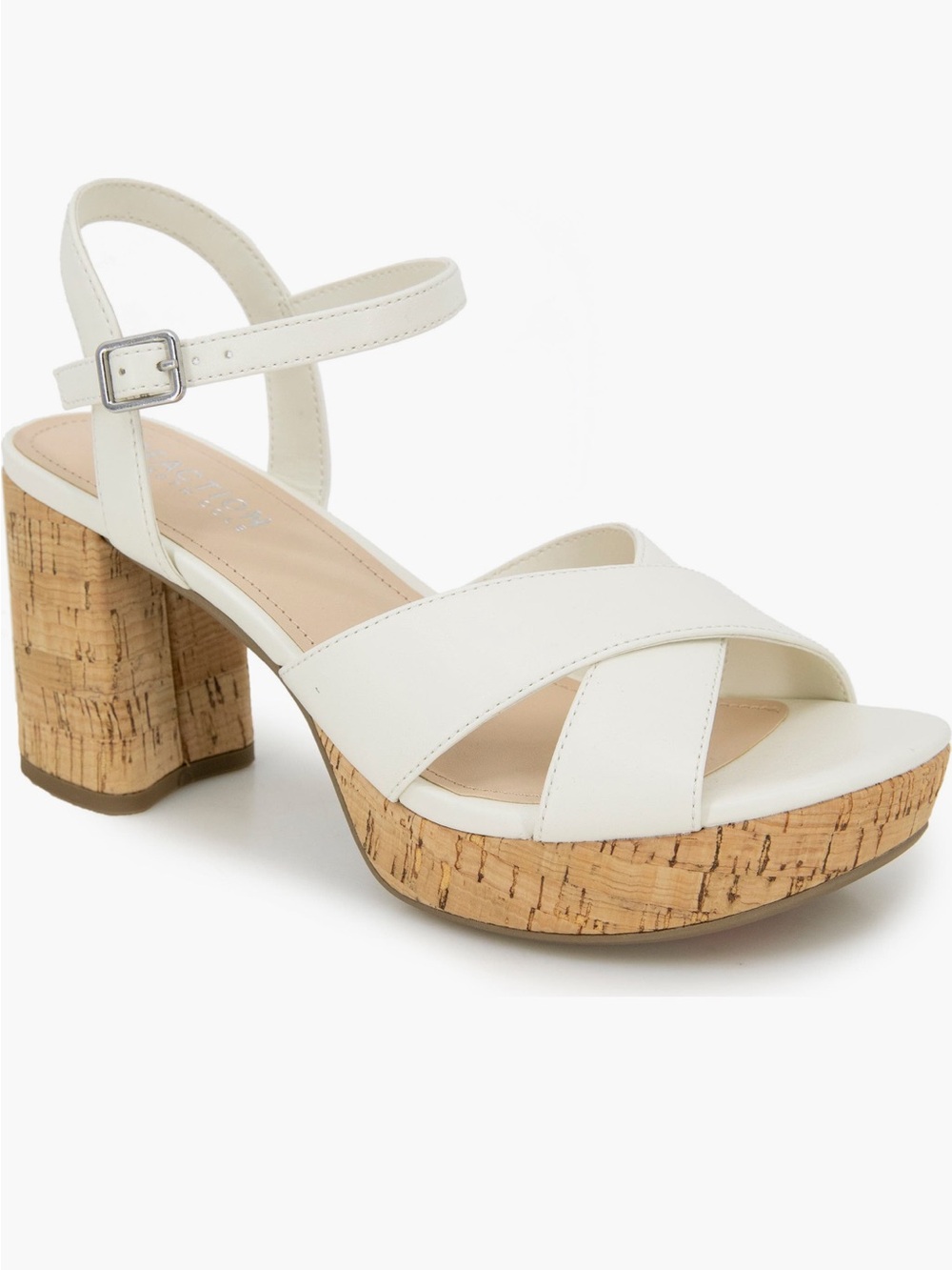 NEW Reaction Kenneth Cole Reeva Platform Sandal in Ecru